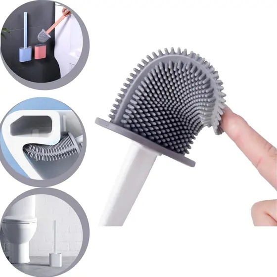 Escova Sanitária Lavatina Silicone Limpar Vaso Privada
