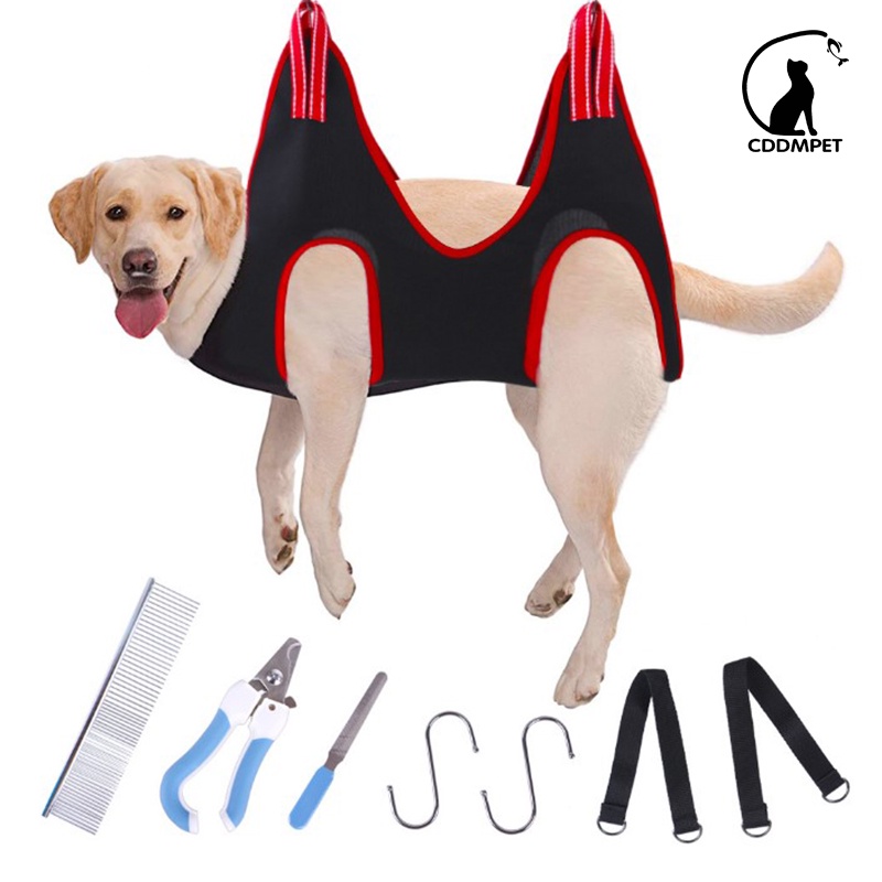 Pet Grooming Hammock Ajudante para Cachorro Gatos Bolsa Reparo Unhas Beleza Conjunto Ferramentas Clipe de Unhas Corte